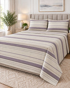 Juego de Sábanas 500 Hilos 2 plazas - Linen Mauve 4 Piezas