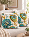 Cojín Decorativo Bordado Modelo Marrakech – Diseño Floral