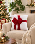 Cojín Decorativo Navideño Christmas Gift – Blanco y Rojo