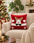 Cojín Decorativo Navideño Reno Classic – Rojo