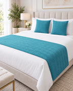 Set Piecera Decorativa + 2 Fundas de Almohada – Modelo Trenza