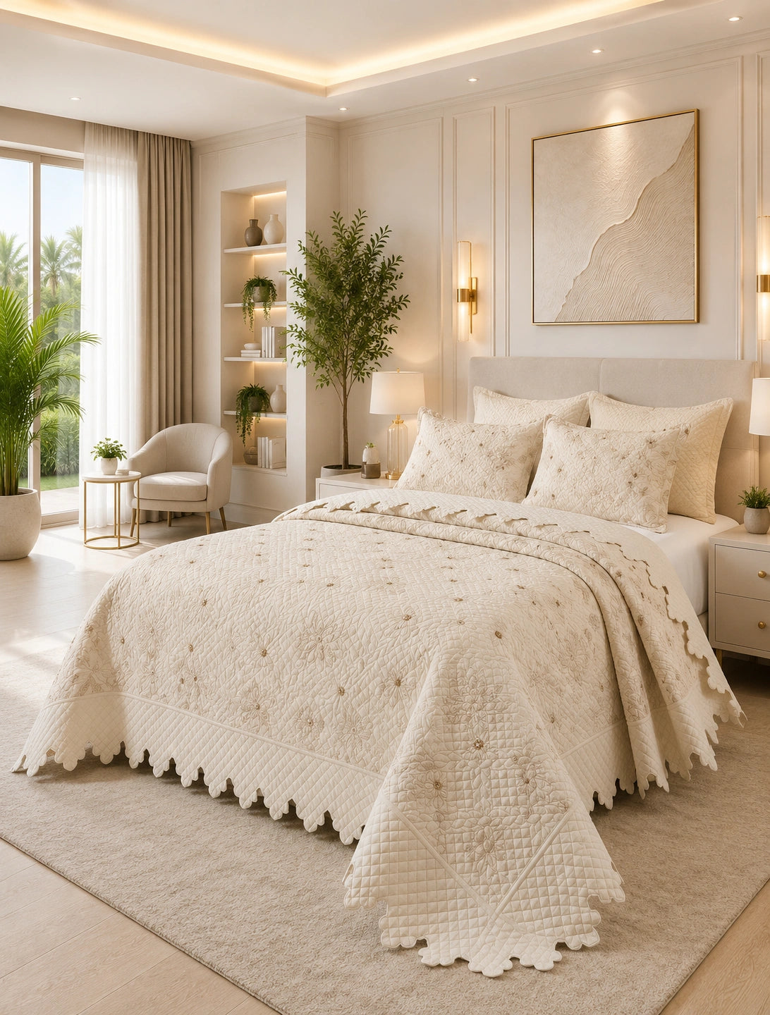 Quilt de Verano 2 plazas Magnolia Garden 5 Piezas