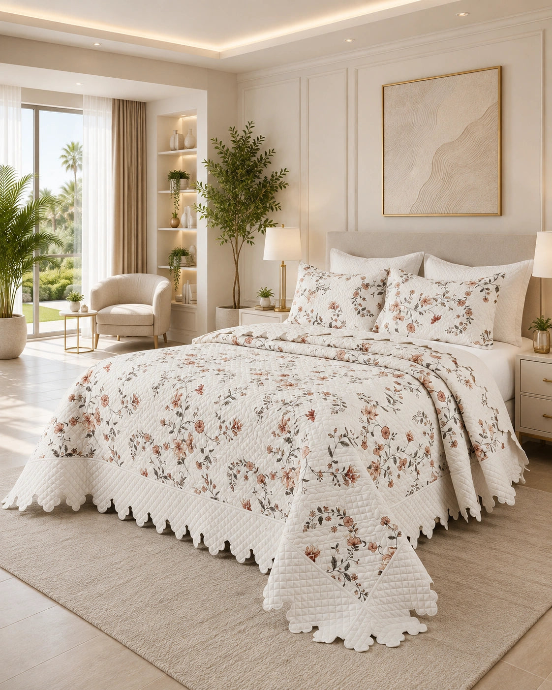 Quilt de Verano 2 plazas Magnolia Vintage 5 Piezas