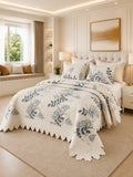 Quilt de Verano King Magnolia Blue Botanica 5 Piezas