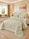 Quilt de Verano King Magnolia Mint Bloom 5 Piezas