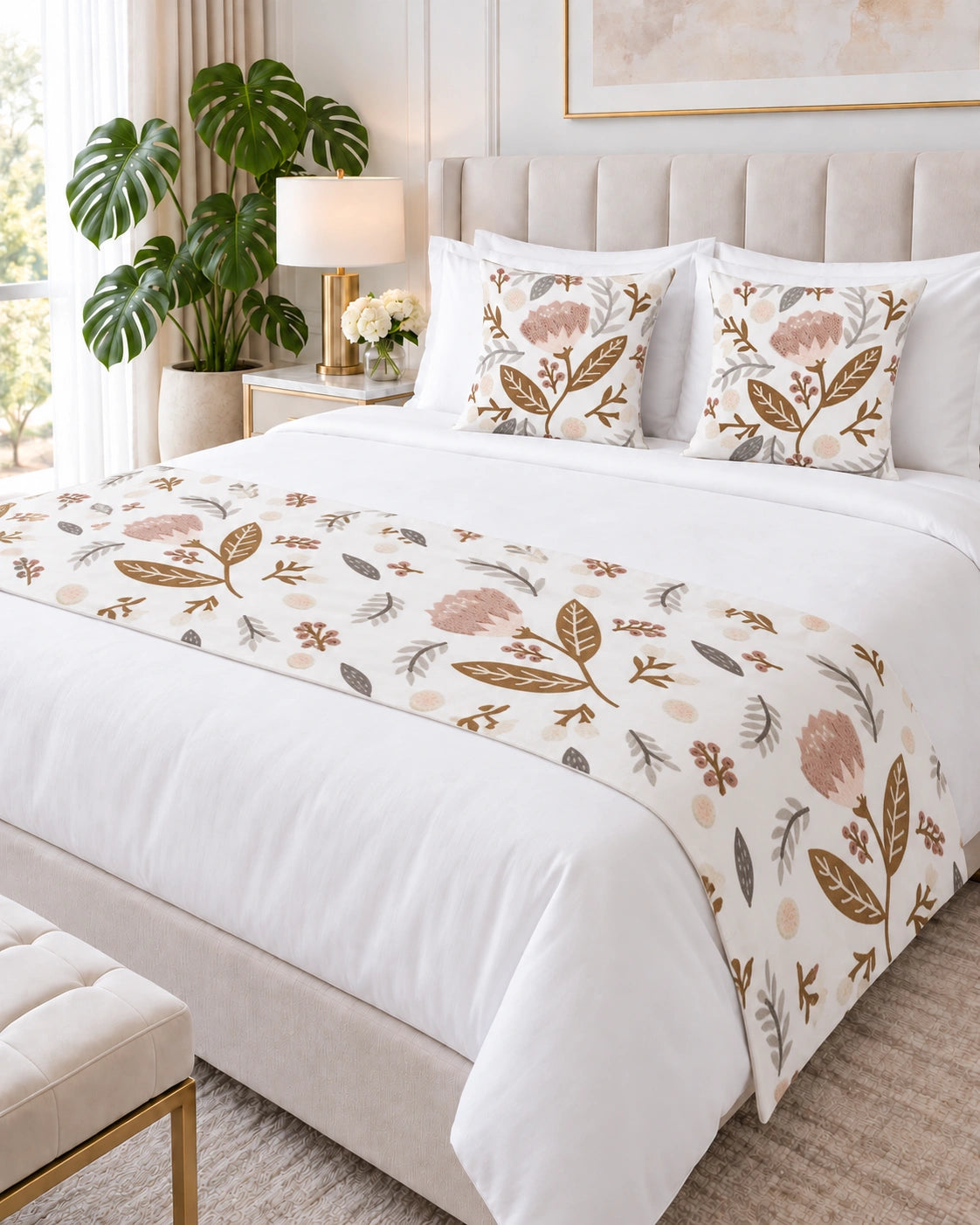 Set Piecera Estampada + 2 Fundas de Almohada – Modelo Otoño