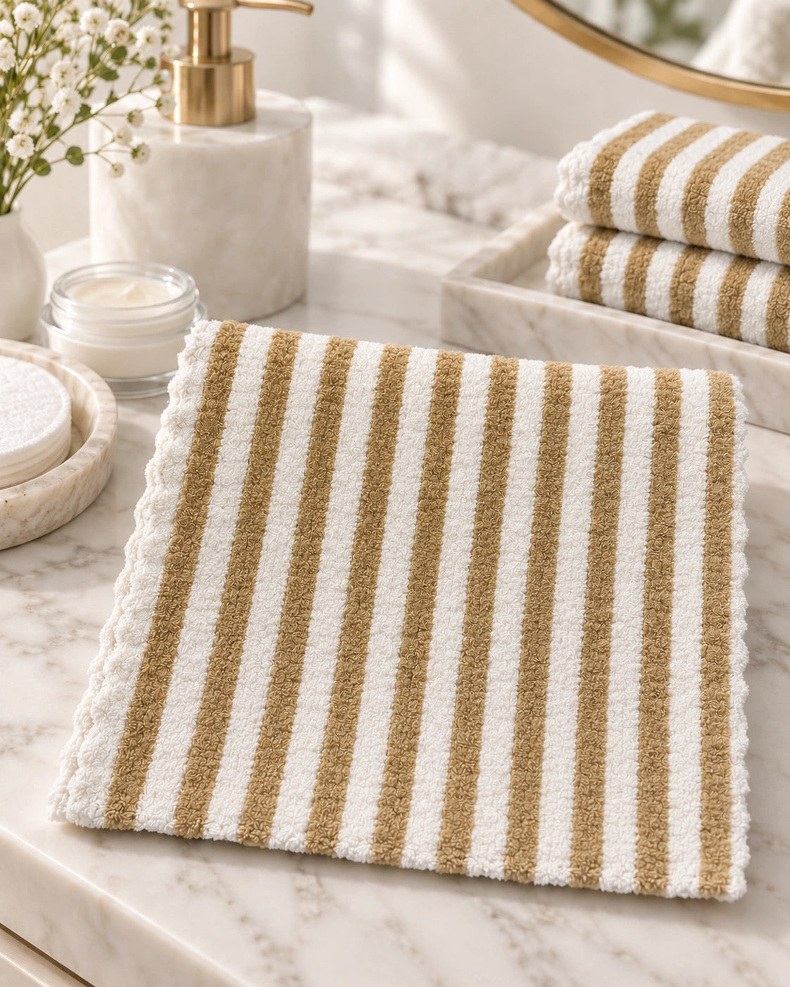 Toalla de Rostro Microfibra Hipoalergénica 30x30 cm – Líneas Soft