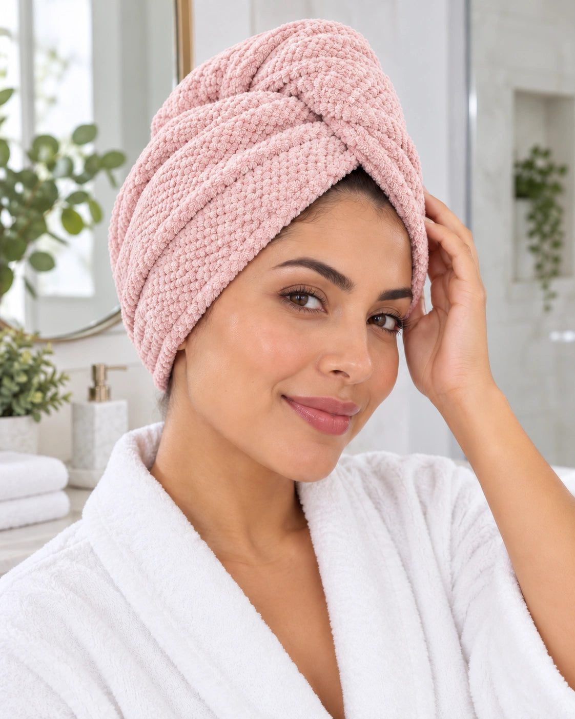 Turbante de Pelo Microfibra Texturizado Ultra Absorbente Bubble Soft