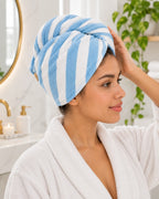 Turbante de Microfibra Premium Rayas – Secado Rápido