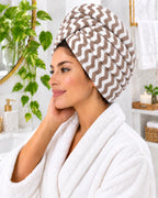 Turbante de Microfibra Premium Zigzag – Secado Rápido