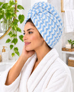 Turbante de Microfibra Premium Zigzag – Secado Rápido